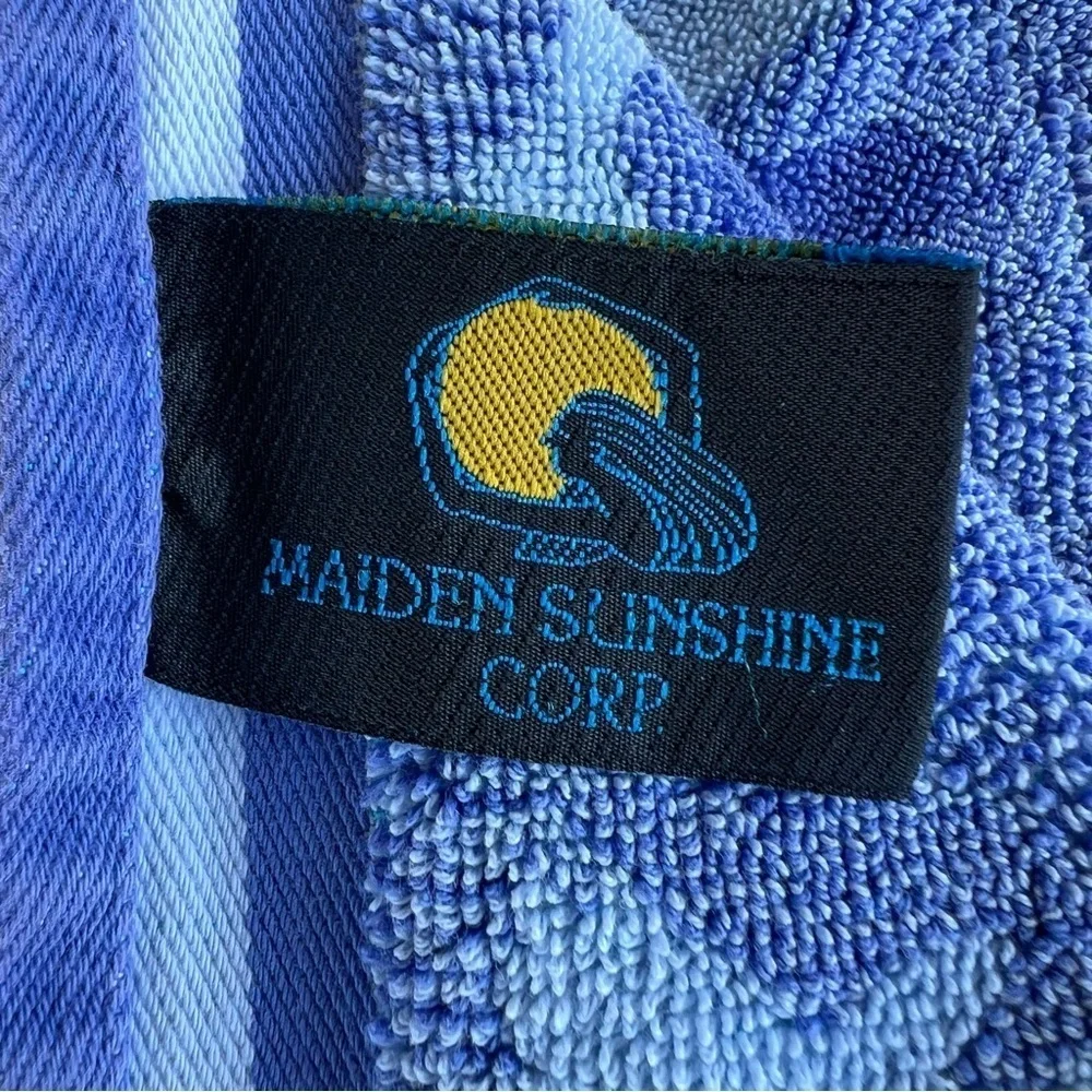 VTG Y2K Textured Dolphin Hawaii Beach Towel Maiden Sunshine Corp Brazil 28x58